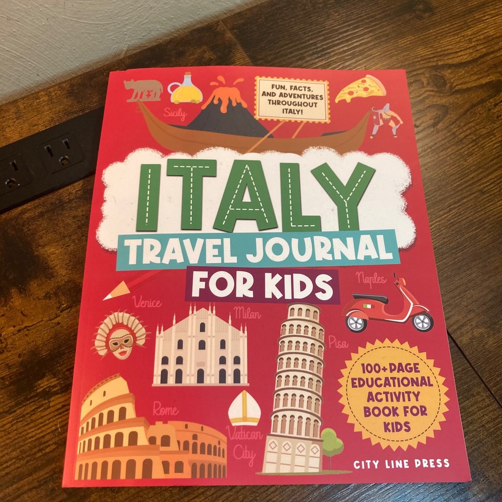 Italy Travel Journal for Kids City Line Press Educational Activity Book 100 Page